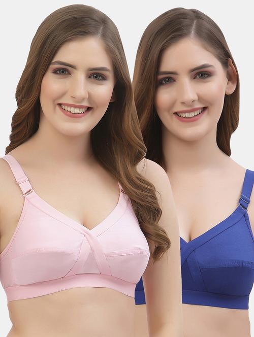 Women Pack Of 2 Solid Regular Bra - 21470696 - Very Small Image - 1
