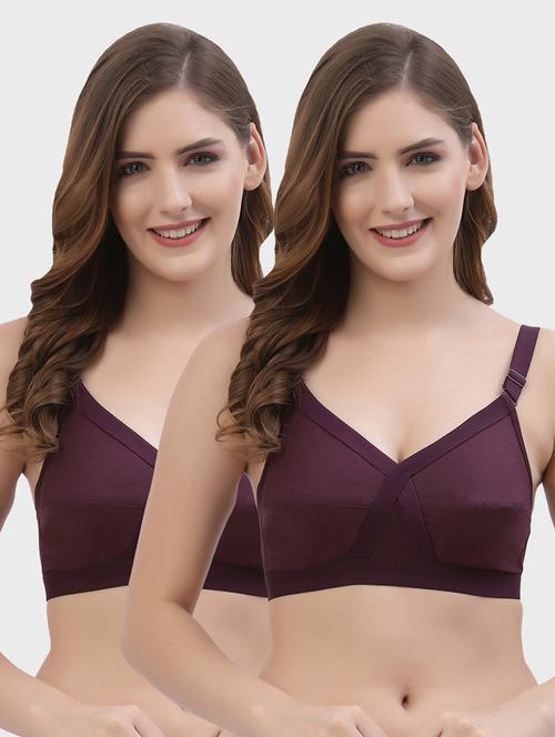 Women Pack Of 2 Cotton Regular Bra - 21470728 - Very Small Image - 1