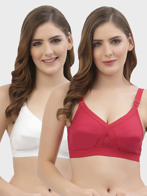 women pack of 2 solid regular bra - 21470737 - Very Small Image - 1