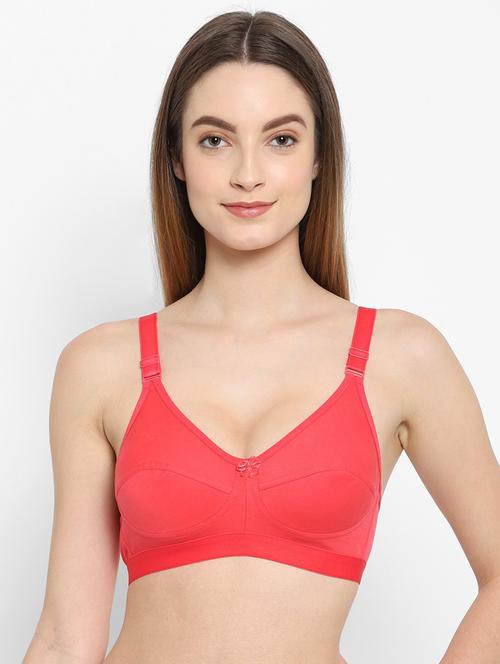 red cotton blend tshirt bra - 21470804 - Very Small Image - 1