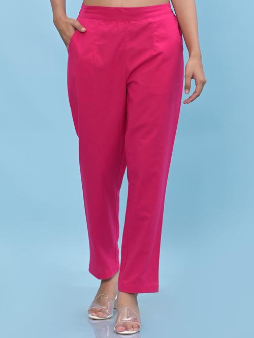 fuchsia solid tailored pants trouser - 21471193 - Very Small Image - 1