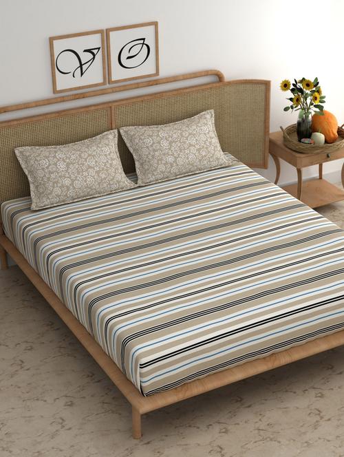 chhavi india 210 tc double king bedsheet - 21473578 - Very Small Image - 1