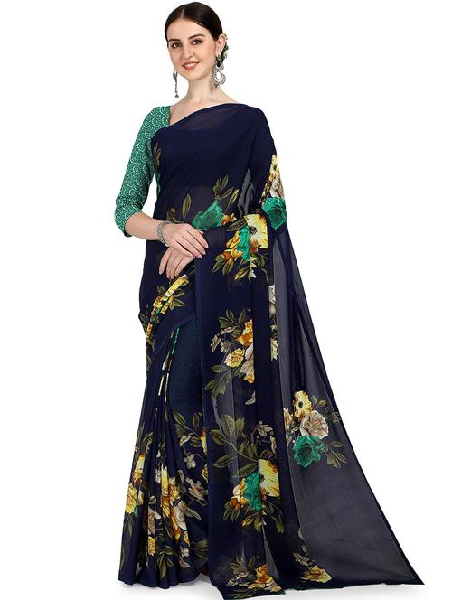 women printed casual wear sarees with blouse - 21473848 - Very Small Image - 1