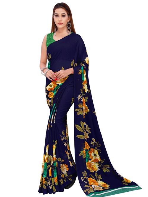 women printed casual wear sarees with blouse - 21473869 - Very Small Image - 1