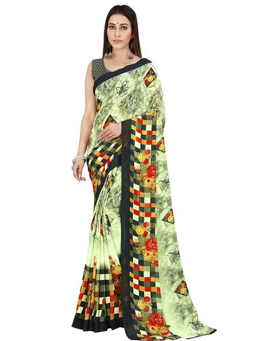 women printed casual wear saree - 21473885 - Very Small Image - 1