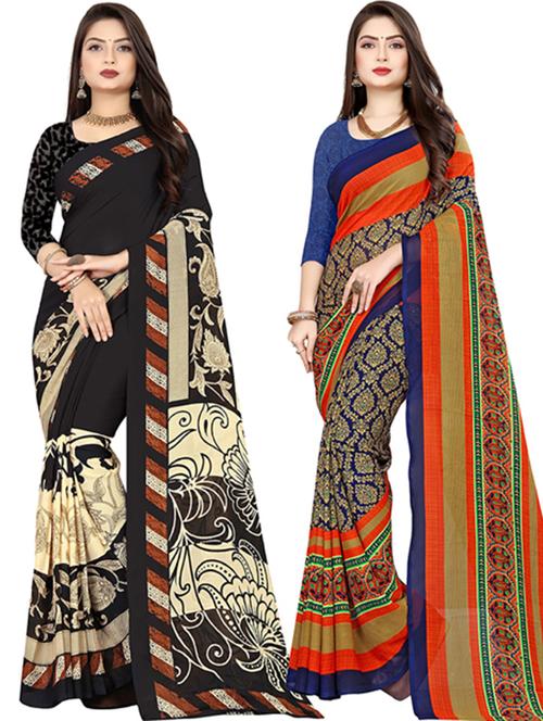 multi colored georgette ready to wear saree with blouse - 21477551 - Very Small Image - 1
