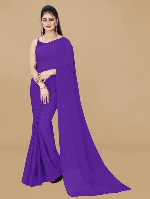 women solid casual wear sarees with blouse - 21478453 - Very Small Image - 1