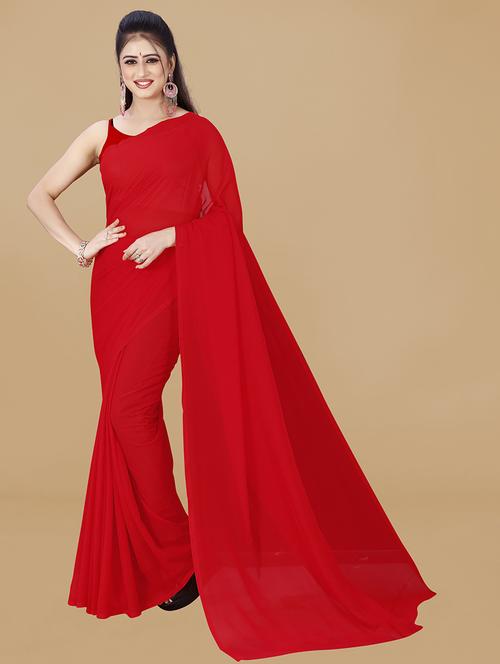 women solid casual wear sarees with blouse - 21478466 - Very Small Image - 1