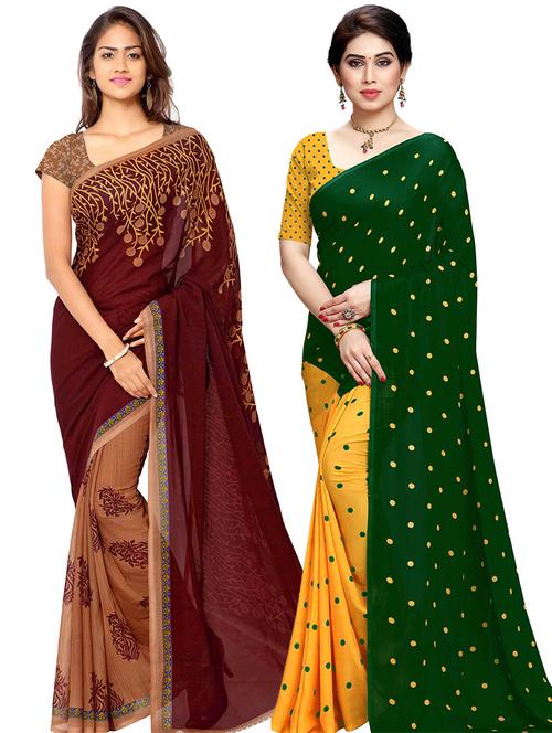 multi colored georgette ready to wear saree with blouse - 21478801 - Very Small Image - 1