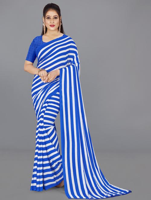 women printed casual wear sarees with blouse - 21479770 - Very Small Image - 1