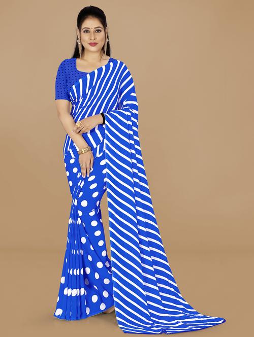 women printed casual wear saree with blouse - 21479773 - Very Small Image - 1