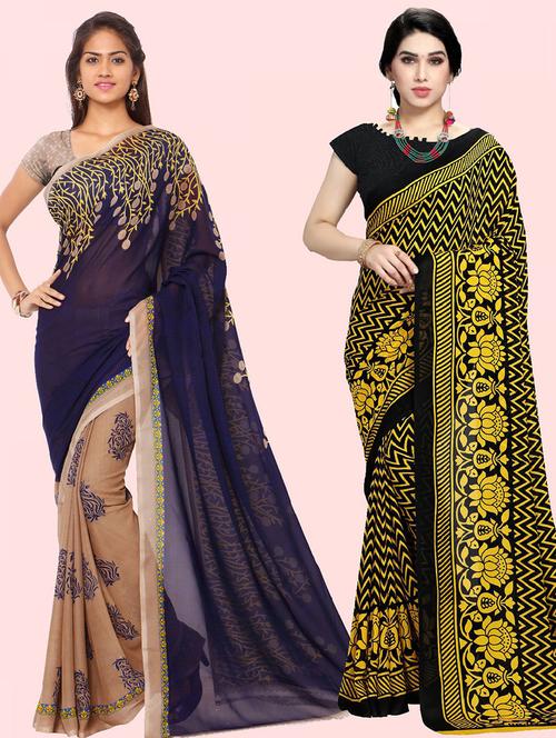multi colored georgette ready to wear saree with blouse - 21480334 - Very Small Image - 1