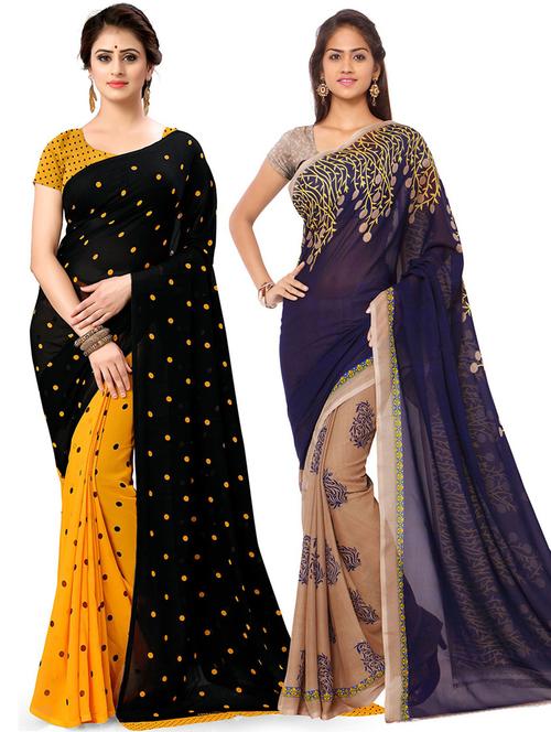 multi colored georgette ready to wear saree with blouse - 21480371 - Very Small Image - 1