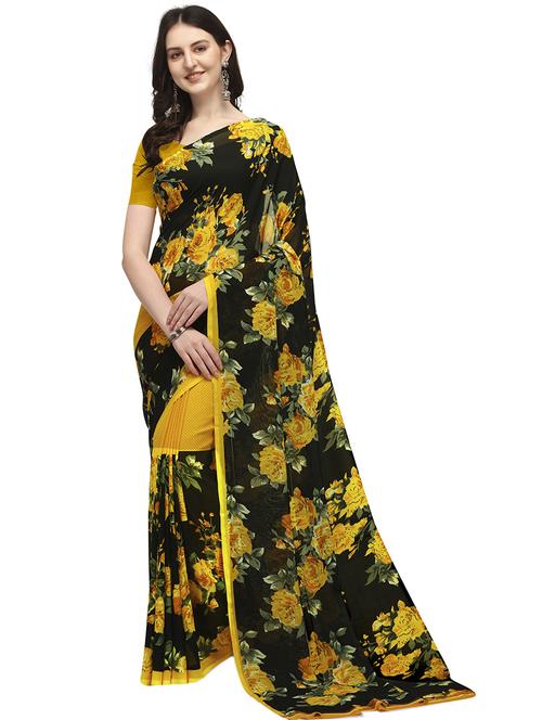 women casual wear georgette saree with blouse - 21480603 - Very Small Image - 1