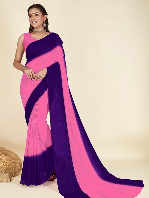 women casual wear georgette saree with blouse - 21480608 - Very Small Image - 1