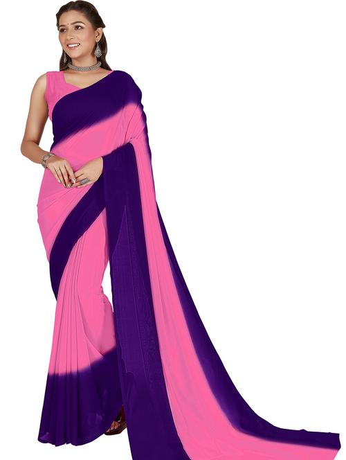 women casual wear georgette saree with blouse - 21480609 - Very Small Image - 1