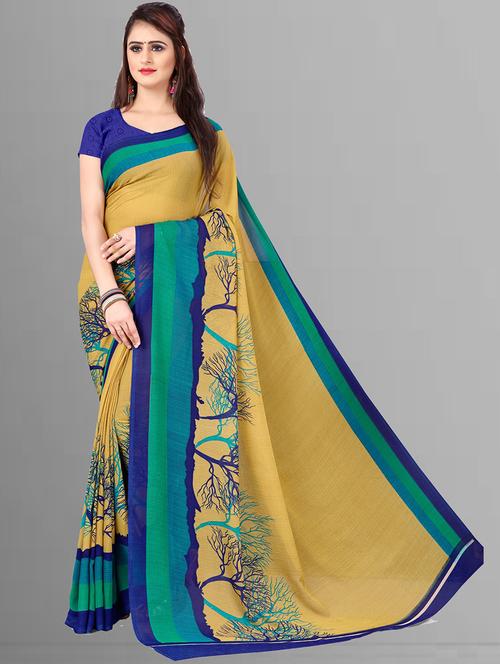women casual wear georgette saree with blouse - 21480617 - Very Small Image - 1