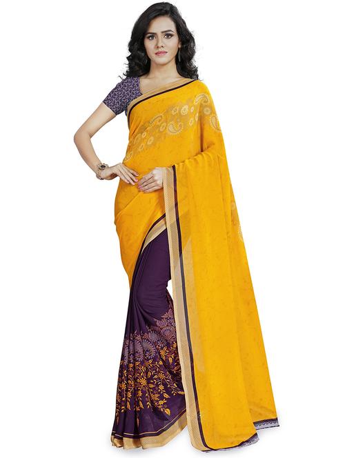 women casual wear georgette saree with blouse - 21480654 - Very Small Image - 1
