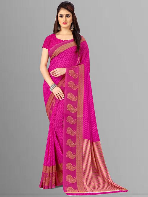 women casual wear georgette saree with blouse - 21480657 - Very Small Image - 1