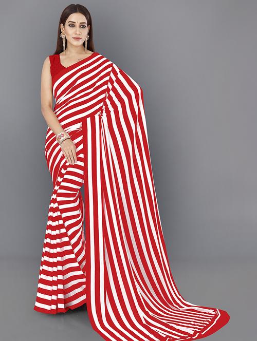 women casual wear georgette saree with blouse - 21480658 - Very Small Image - 1