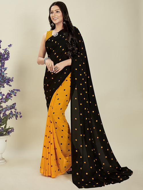 women casual wear georgette saree with blouse - 21480661 - Very Small Image - 1