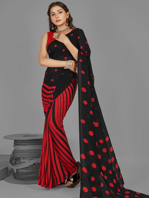 women casual wear georgette saree with blouse - 21480685 - Very Small Image - 1