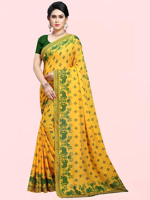 women casual wear georgette saree with blouse - 21480687 - Very Small Image - 1