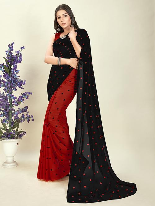 women casual wear georgette saree with blouse - 21480688 - Very Small Image - 1