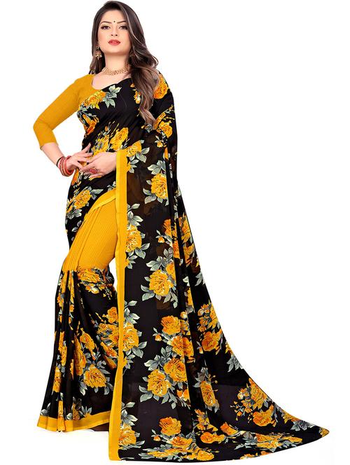 women casual wear georgette saree with blouse - 21480691 - Very Small Image - 1