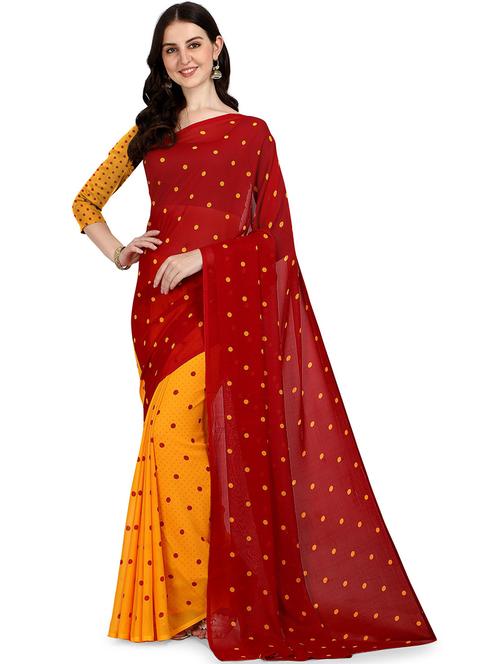 women casual wear georgette saree with blouse - 21480696 - Very Small Image - 1