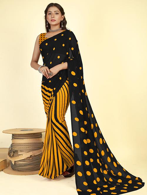 women casual wear georgette saree with blouse - 21480704 - Very Small Image - 1