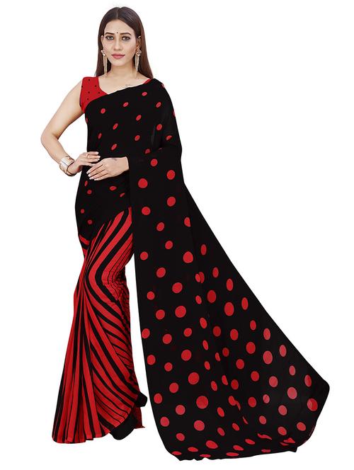 women red printed saree with blouse - 21480741 - Very Small Image - 1