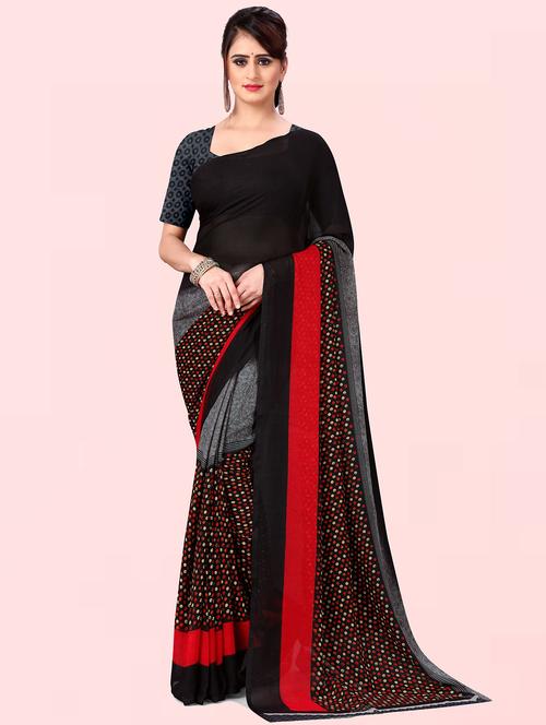 women printed casual wear saree with blouse - 21480798 - Very Small Image - 1