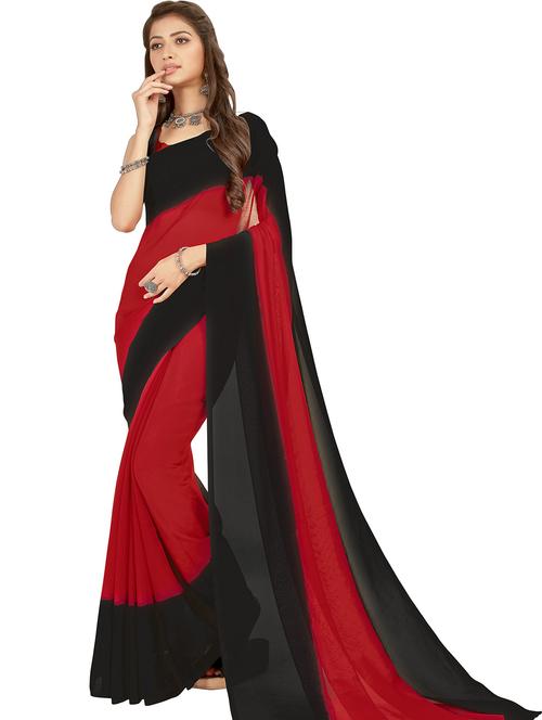women color block casual wear saree with blouse - 21480799 - Very Small Image - 1