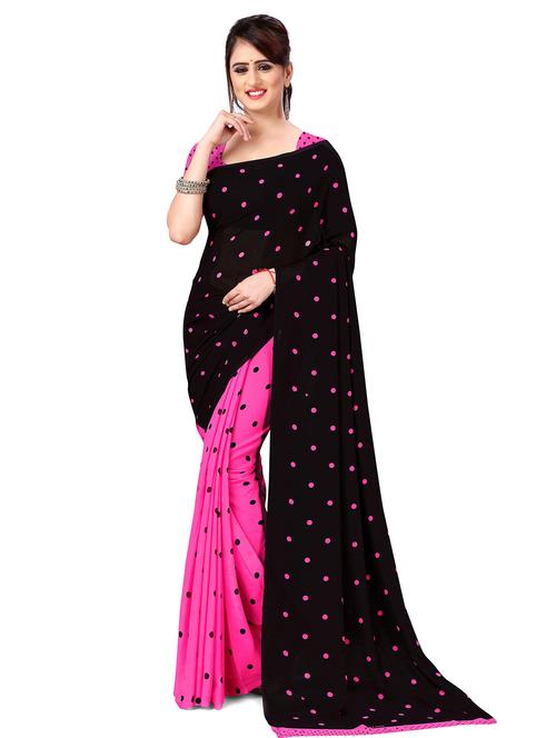 women pink printed saree with blouse - 21480811 - Very Small Image - 1