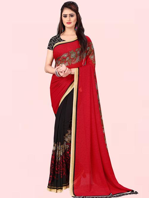 women casual wear georgette saree with blouse - 21480817 - Very Small Image - 1