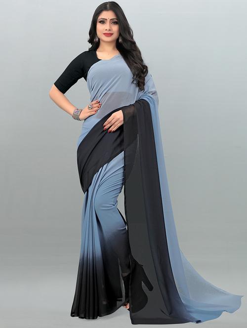 women ombre casual wear sarees with blouse - 21480824 - Very Small Image - 1