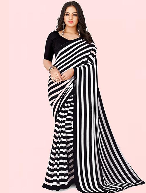 women casual wear georgette saree with blouse - 21480833 - Very Small Image - 1