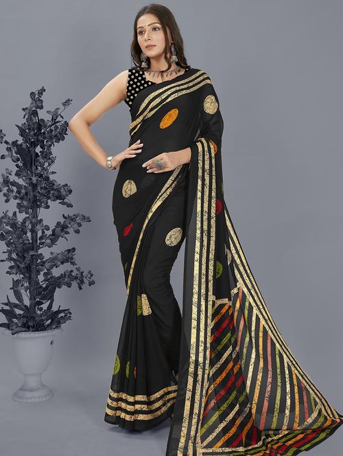 women printed casual wear sarees with blouse - 21480846 - Very Small Image - 1