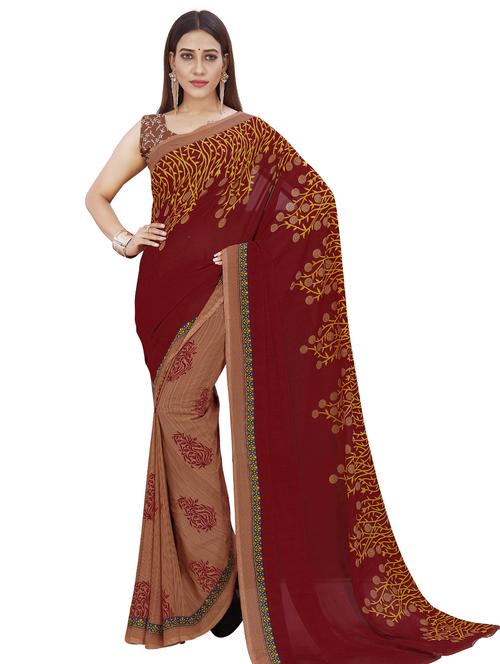 women printed casual wear sarees with blouse - 21480853 - Very Small Image - 1