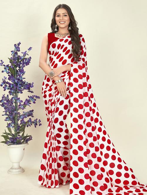 women printed casual wear sarees with blouse - 21480875 - Very Small Image - 1