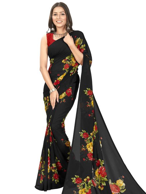 women casual wear georgette saree with blouse - 21480877 - Very Small Image - 1
