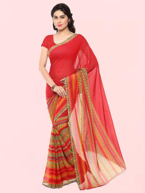 women printed casual wear sarees with blouse - 21480897 - Very Small Image - 1