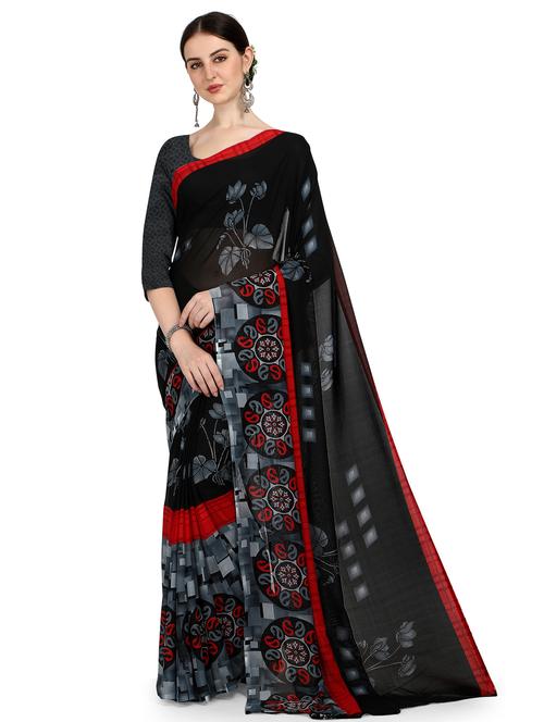 women printed casual wear sarees with blouse - 21480909 - Very Small Image - 1