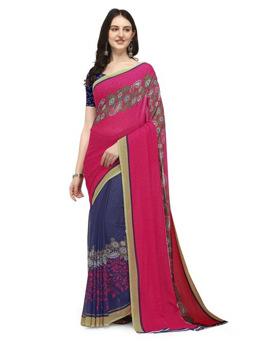 women printed casual wear sarees with blouse - 21480916 - Very Small Image - 1