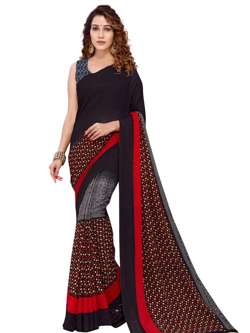 women printed casual wear saree with blouse - 21480946 - Very Small Image - 1