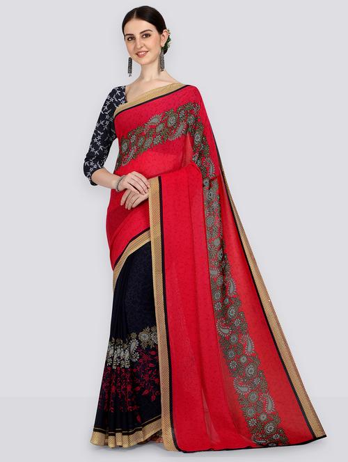 women multi colored printed saree with blouse - 21480959 - Very Small Image - 1