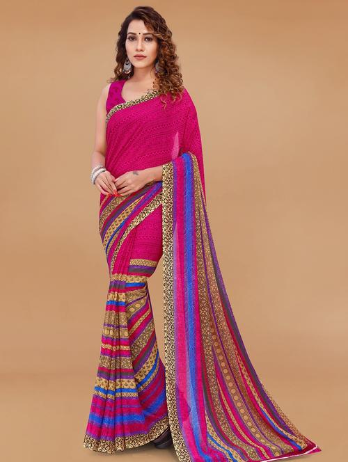 women printed casual wear saree with blouse - 21480971 - Very Small Image - 1