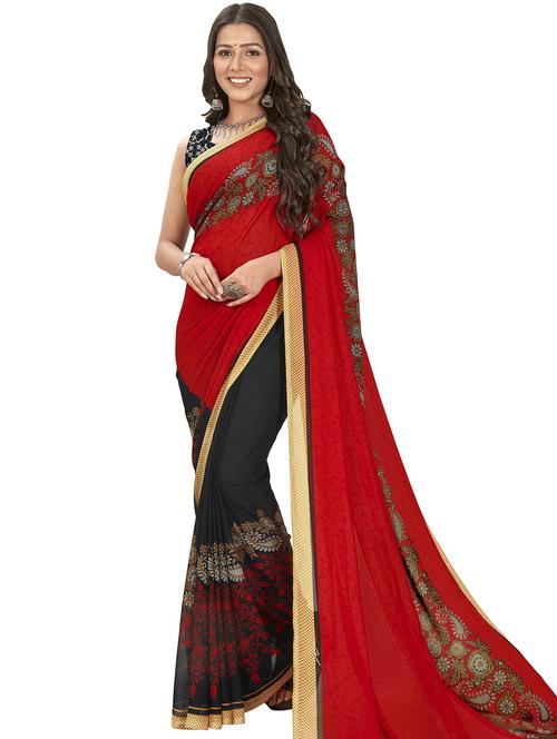 women printed casual wear sarees with blouse - 21480973 - Very Small Image - 1