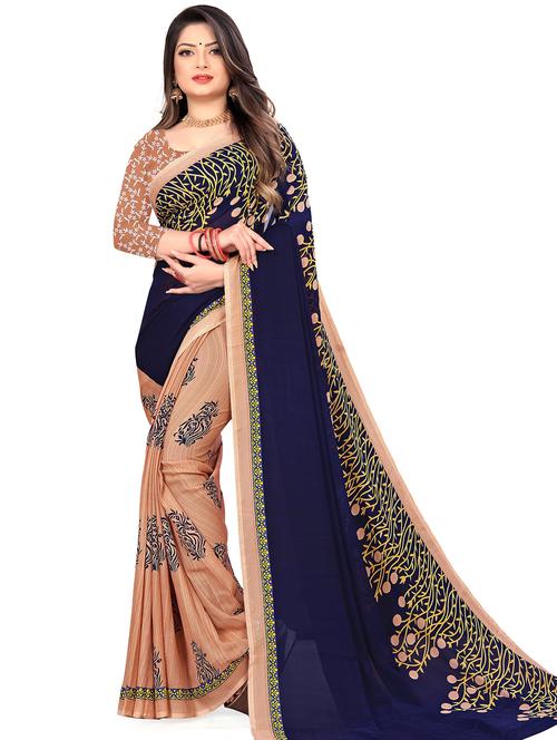 women printed casual wear saree with blouse - 21480987 - Very Small Image - 1